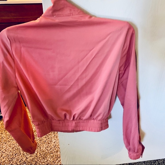 Fashion Nova Cropped Bomber Jacket Mauve - Picture 3 of 5